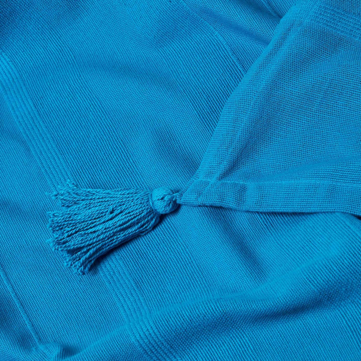 Homescapes grosse Tagesdecke Rajput, türkis/blau, Wohndecke aus 100% Baumwolle, 225 x 255 cm, Sofaüb