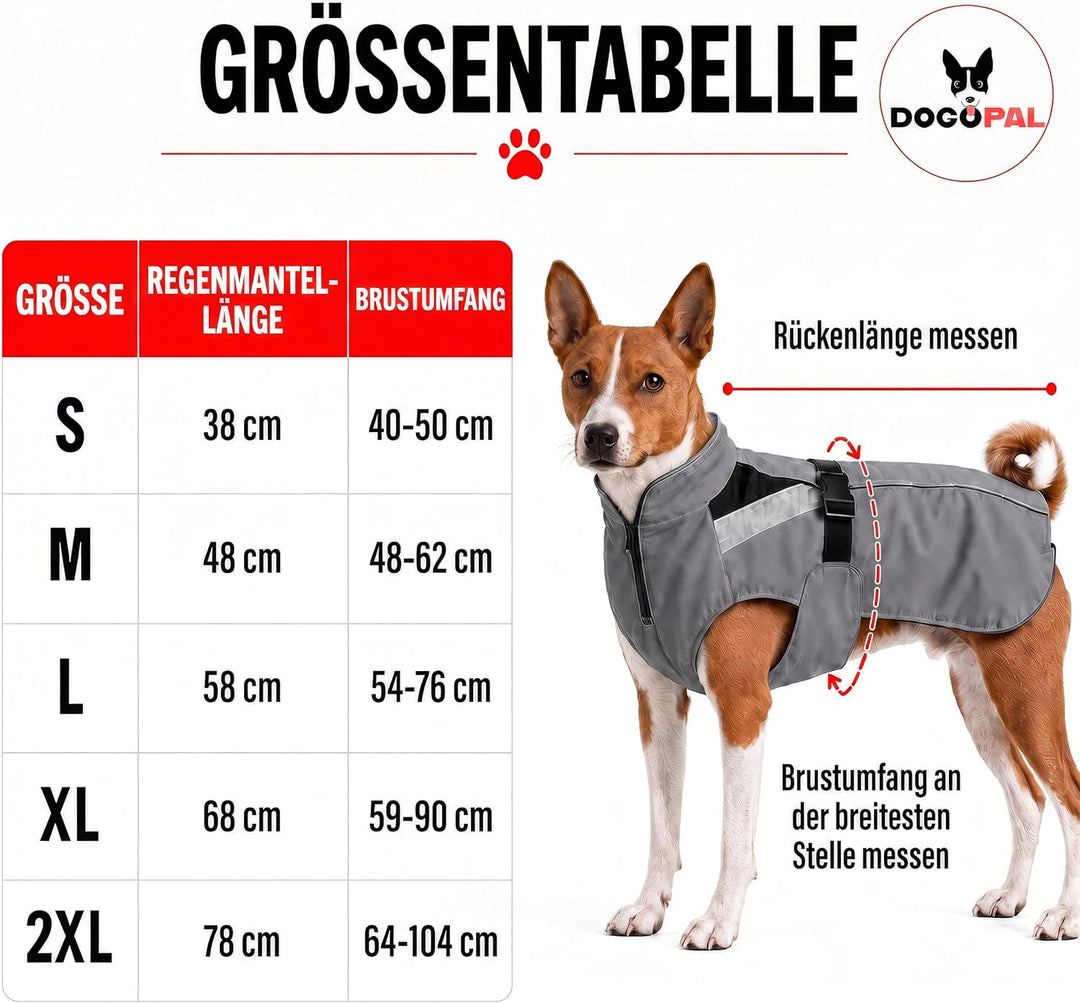 DOGOPAL Regenmantel Hund wasserdicht für kleine &amp; grosse Hunde - Gelber Hunderegenmantel mit Reflekt