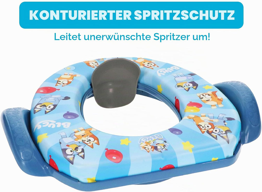 Bluey Weicher Töpfchensitz – Töpfchentraining Toilettensitz, weiches Kissen, Baby Töpfchentraining,