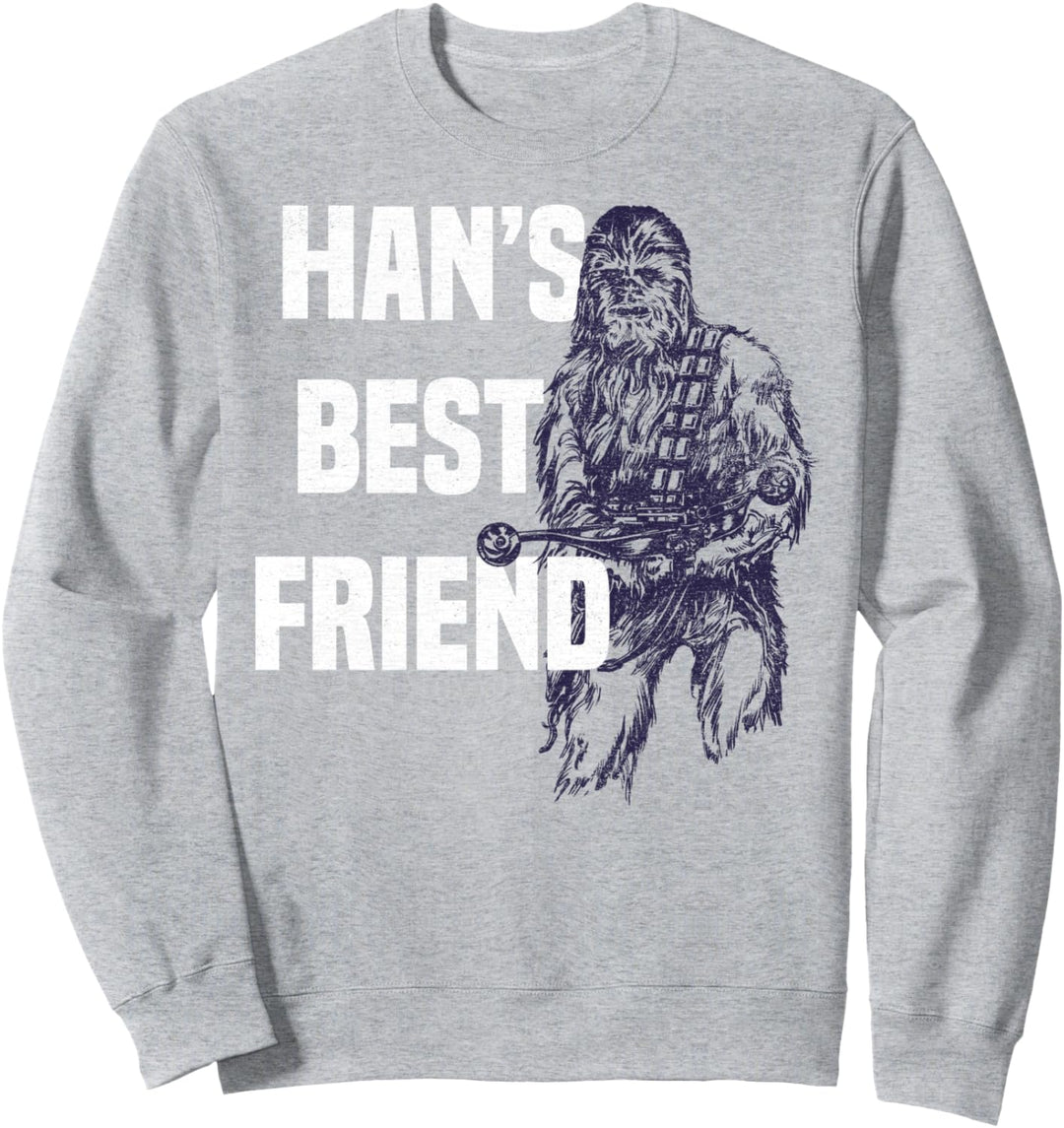 Star Wars Chewbacca Han's Best Friend Text Portrait Sweatshirt