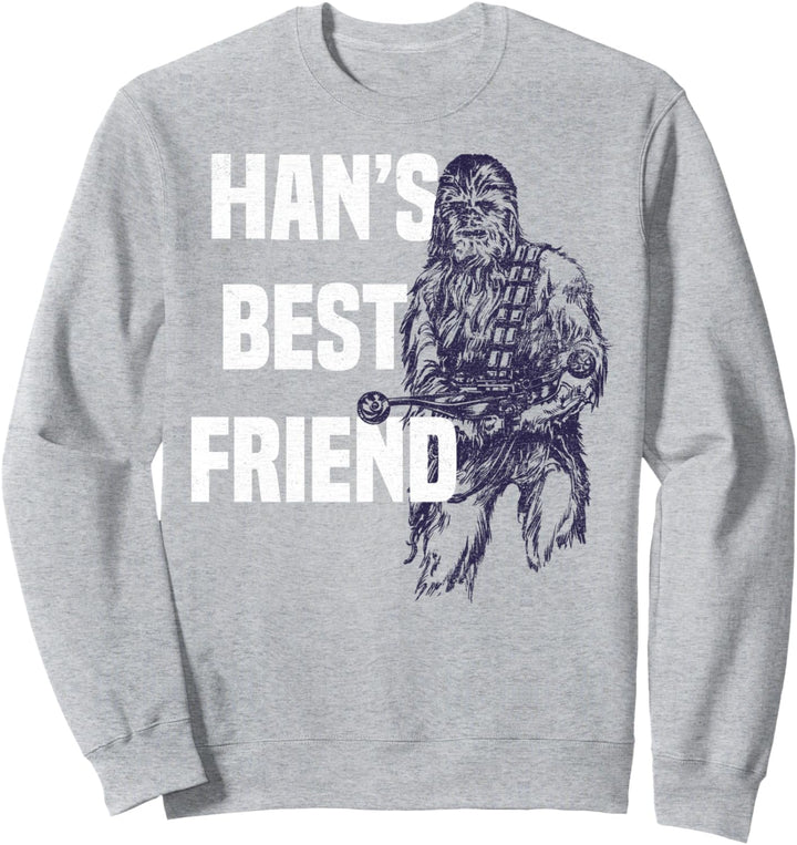 Star Wars Chewbacca Han's Best Friend Text Portrait Sweatshirt