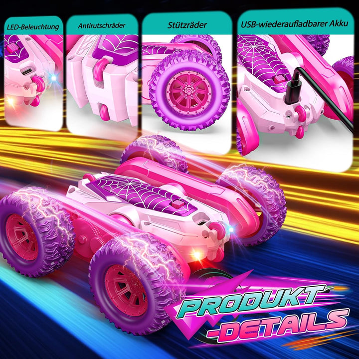 Dreamlandia Geschenk Mädchen 3-10 Jahre, 2.4Ghz 4WD Ferngesteuertes Auto Spielzeug RC Auto, Osterges
