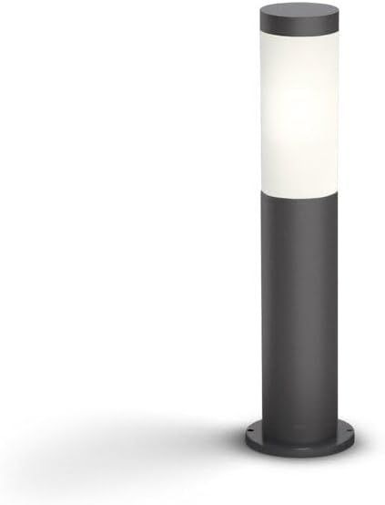 Philips Outdoor LED Sockelleuchte Utrecht, für den Aussenbereich, Anthrazit, 60W, IP44 Schutzklasse,
