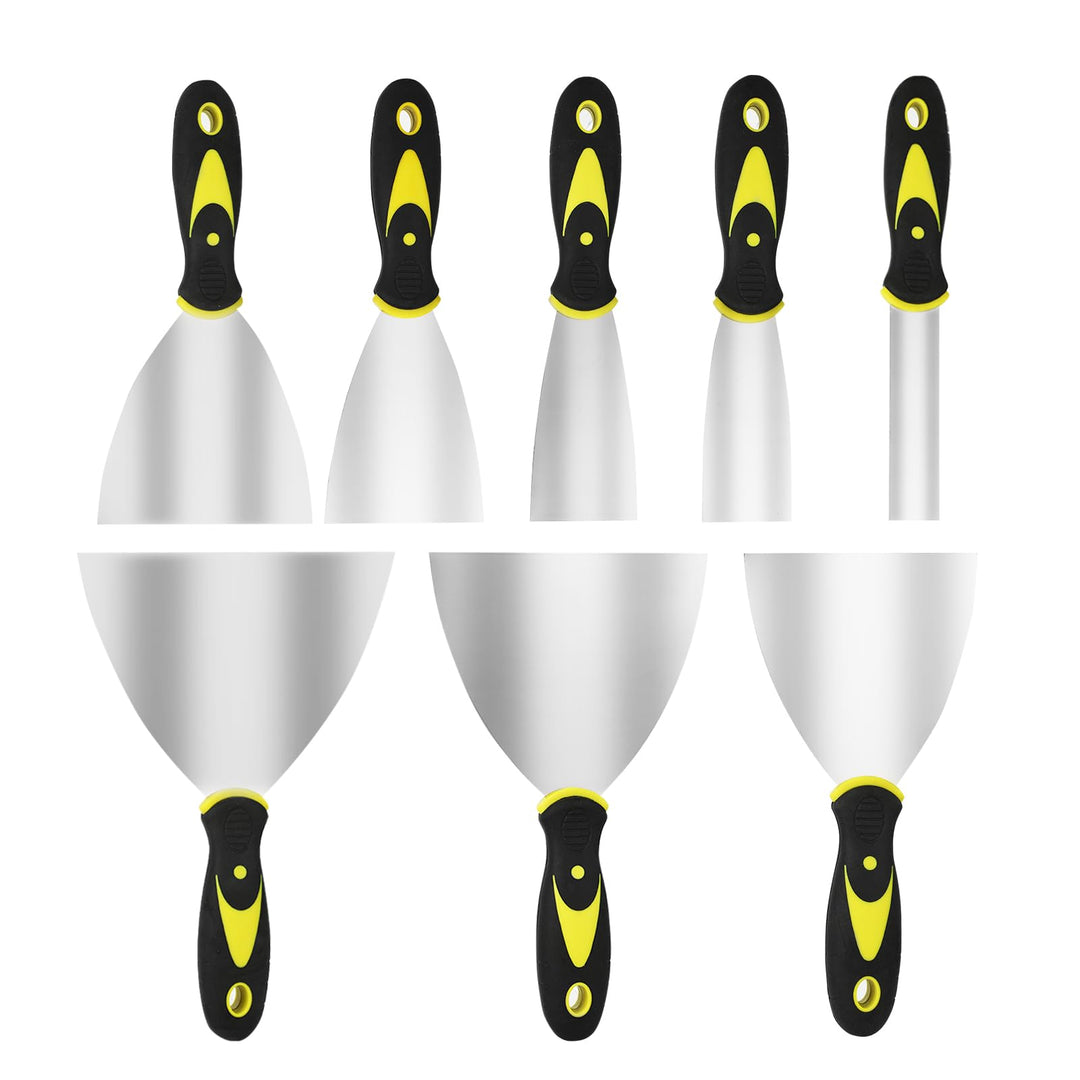 8 Stück Spachtel Set - Edelstahl Malerspachtel Spachtel Set mit Kunststoffgriff - Rostfrei Gipser Sp