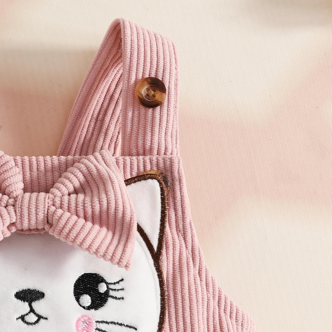 Baby Mädchen Kleidung Outfits Herbst Winter Niedlich Liebe Druck Strampler Cartoon Bär Overalls Hose