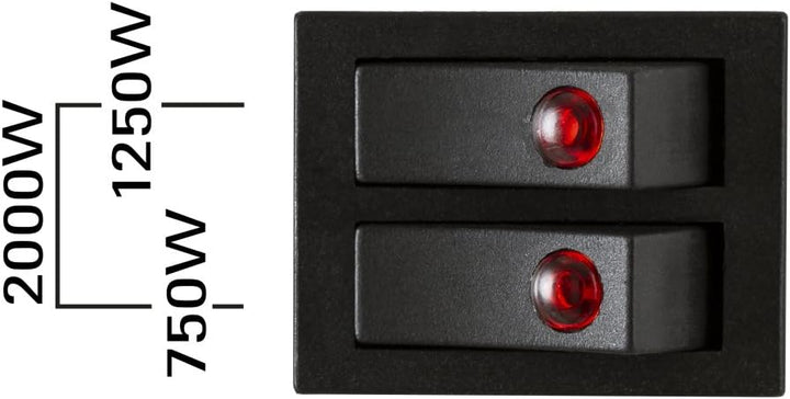TROTEC Konvektor Heizung TCH 20 E – Heizleistung 750 W / 1250 W / 2000 W – Elektro Heizkörper Ohne T