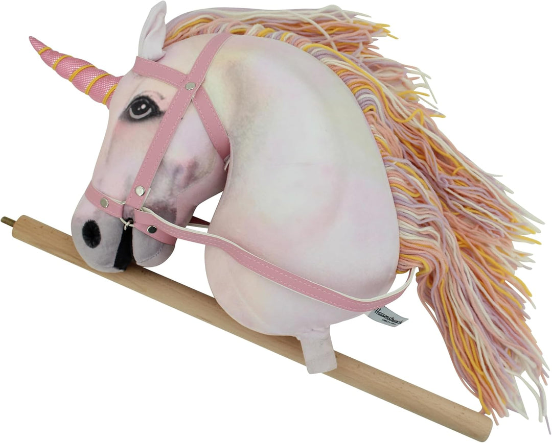 Sweety Toys 14514 Hobbyhorse Steckenpferd Einhorn ohne Rollen geeignet für Hobbyhorsing Turniere
