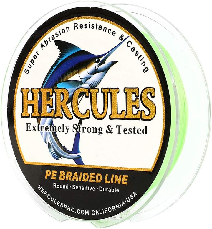 HERCULES Super Cast 100m - 2000m Yards Geflochtene Angelschnur 10lb - 300lb Test für Salzwasser Süss