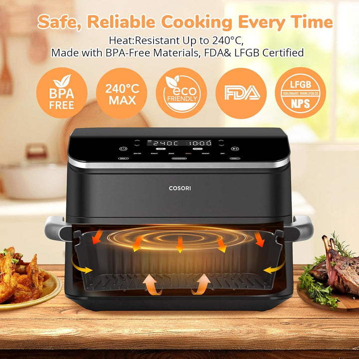 ENSINE Airfryer Zubehör für COSORI Dual Blaze TwinFry 10L，Heissluftfritteuse Zubehör für Ninja Foodi