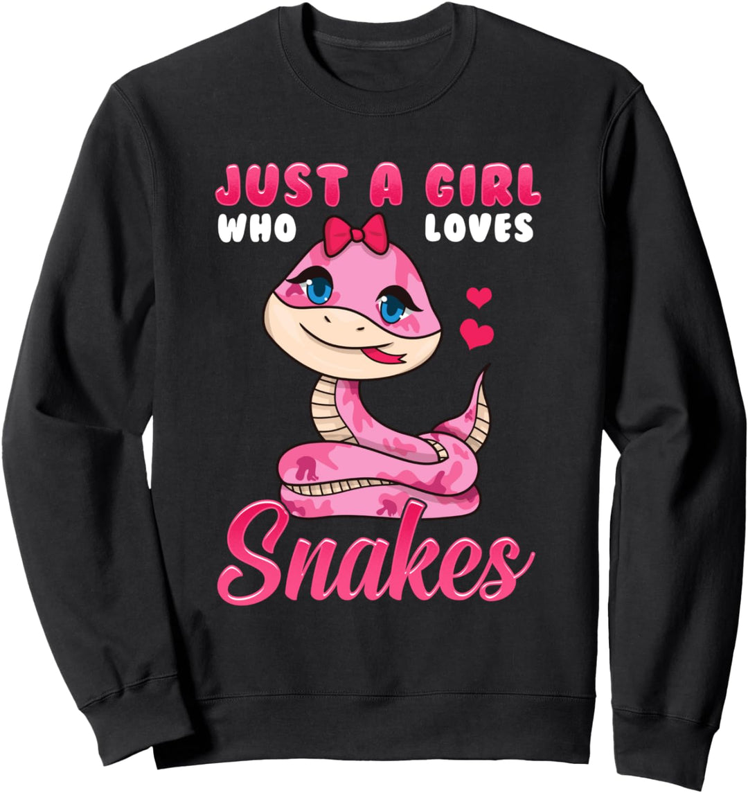 Just A Girl Who Loves Snakes Geschenk Schlangen Frauen Sweatshirt