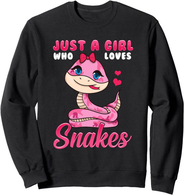Just A Girl Who Loves Snakes Geschenk Schlangen Frauen Sweatshirt