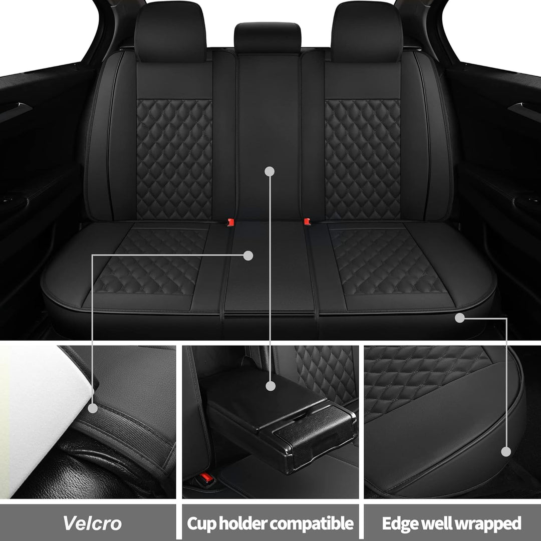 Kunstleder-Autositzbezüge, universell passend für die meisten Pkw, SUV, Limousinen und LKW, für 5-Pe