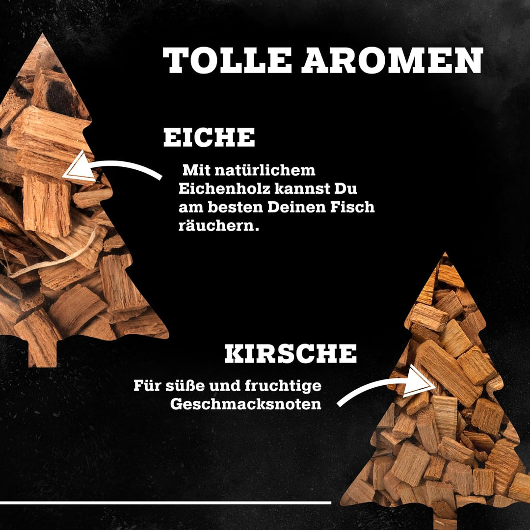 Blackforest Butchery - BBQ Räucherbox Set inkl. Räucherchips – Smokerbox aus Edelstahl – Smokergrill