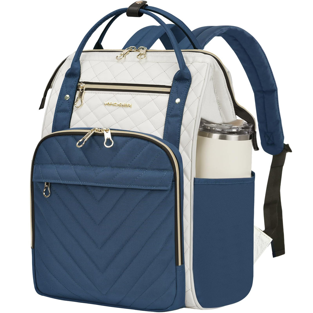 KROSER Laptop-Rucksack Damen 17 Zoll Business Reiserucksack Wasserdicht mit Hartgeschältem Sicherhei