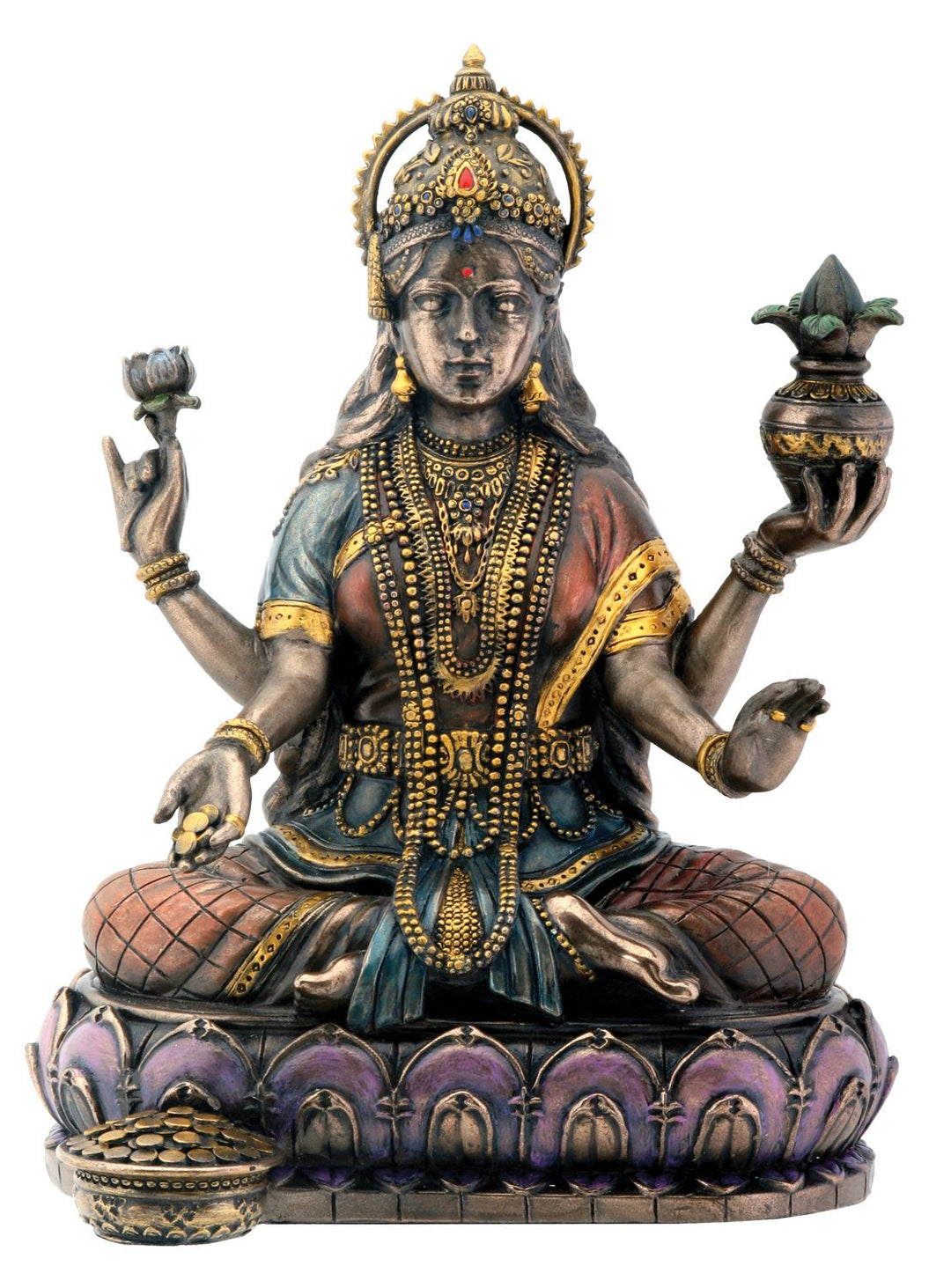 SUMMIT COLLECTION StealStreet Bronzefigur, Hindu-Göttin, Lakshmi, Hinduismus