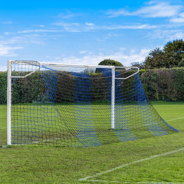 FORZA 7,3m x 2,4m vollgrosses gestreiftes Fussballtor Netz (3mm) (Einzeln) - eine Auswahl von 10 Kom