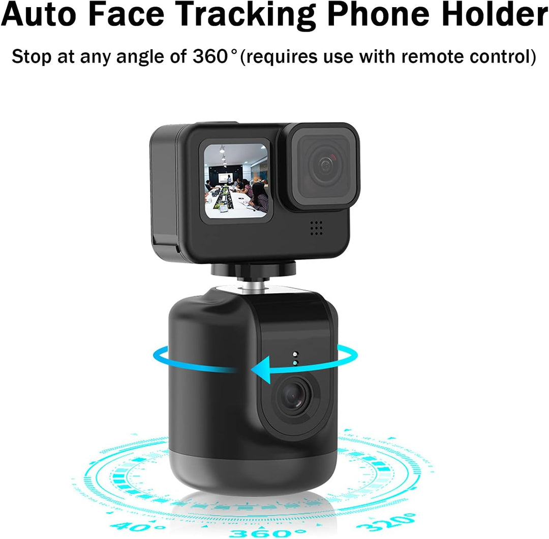 Goshyda 360 Rotation Smart Selfie Gimbal, Auto Face & Object Tracking AI Gesichtserkennung Elektrisc