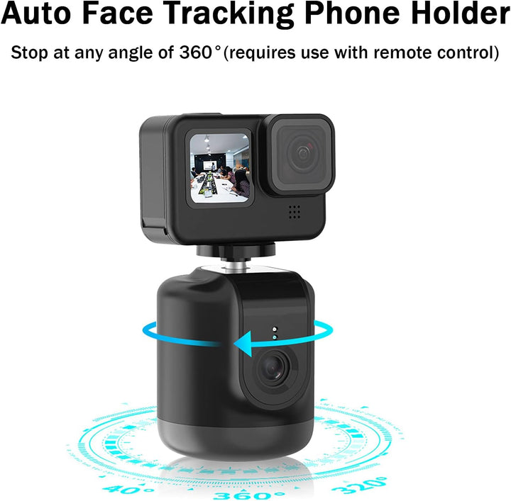 Goshyda 360 Rotation Smart Selfie Gimbal, Auto Face & Object Tracking AI Gesichtserkennung Elektrisc