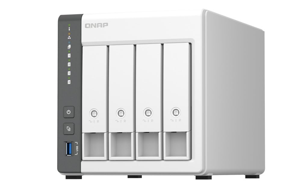 Qnap TS-433-4G ARM 4-Core Cortex-A55 2,0GHz Prozessor, 4 GB onboard (Nicht erweiterbar) Bundle mit 4