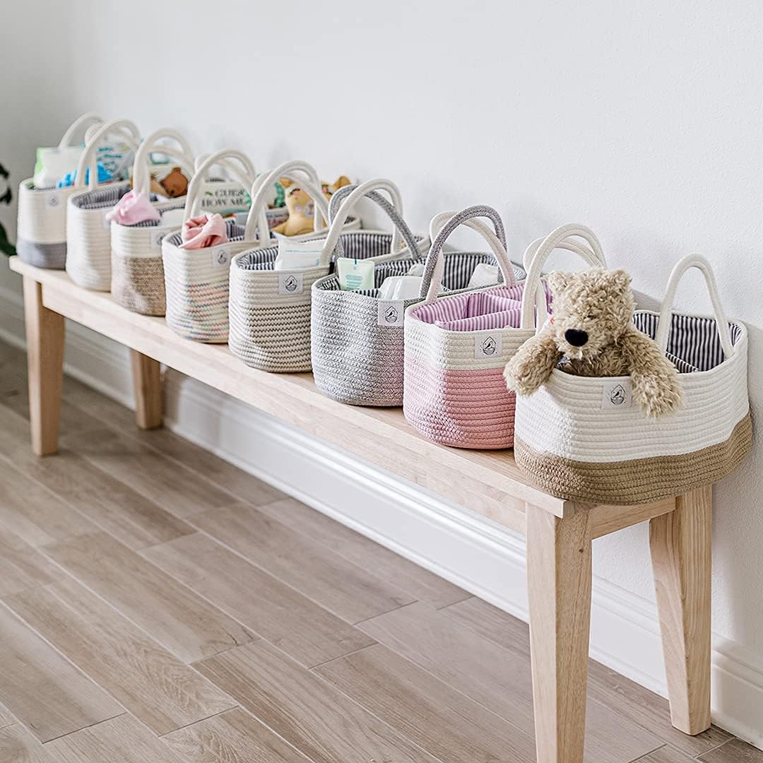 OrganiHaus Wickelkorb | Wickelorganiser | Babykorb | Windel Organizer | Windel Caddy Organizer | Win