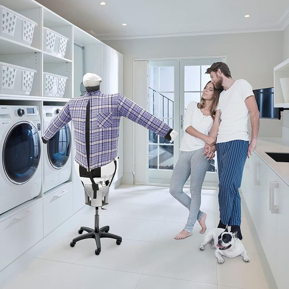 EOLO Bügelpuppe SA06 S INOX Basis mit Höhenverstellung und Rädern trocknet und bügelt automatisch He
