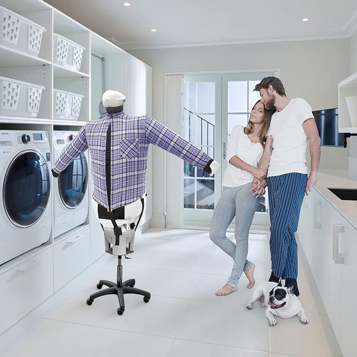EOLO Bügelpuppe SA06 S INOX Basis mit Höhenverstellung und Rädern trocknet und bügelt automatisch He