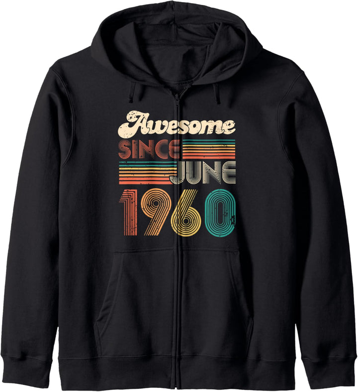 60. Geburtstag Geschenk Juni1960 60 Jahre Männer Frauen Kapuzenjacke