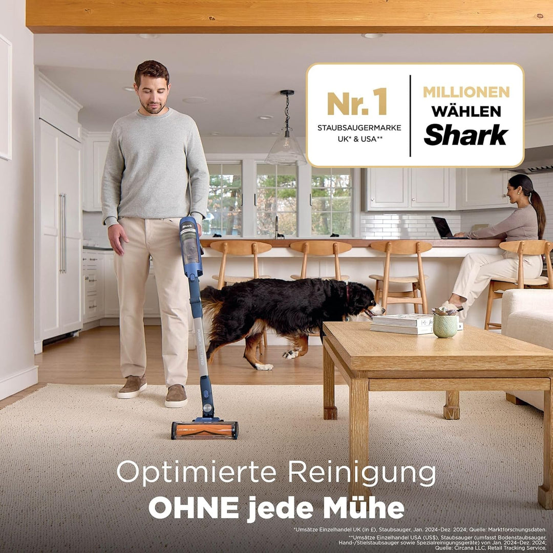 Shark PowerDetect Speed Akku-Staubsauger, Reverse Clean, Anti-Allergen-HEPA-Filtration, bis zu 60 Mi