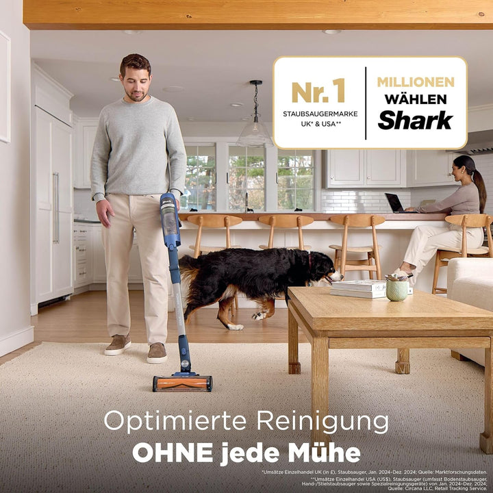 Shark PowerDetect Speed Akku-Staubsauger, Reverse Clean, Anti-Allergen-HEPA-Filtration, bis zu 60 Mi