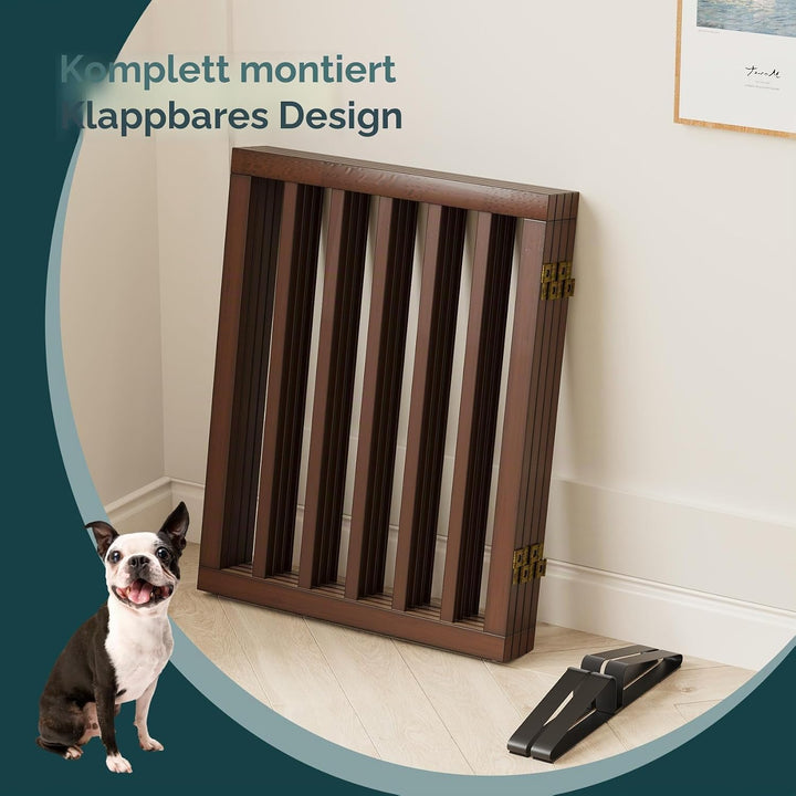 Semiocthome Hochausführung Hundeabsperrgitter, 4-teilig faltbar für den Innenbereich, 61 cm hoch und