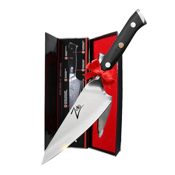 Zelite® Honesuki Damastmesser, Scharfes Küchenmesser 11,4 cm, Japanisches Messer für Zuhause & Gastr