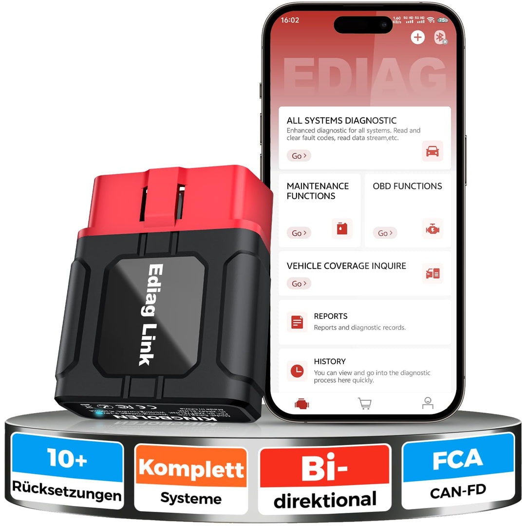 2026 KINGBOLEN Ediag Link OBD2 Diagnosegerät Bluetooth,Profi kfz Tester für Vollständige System,diag