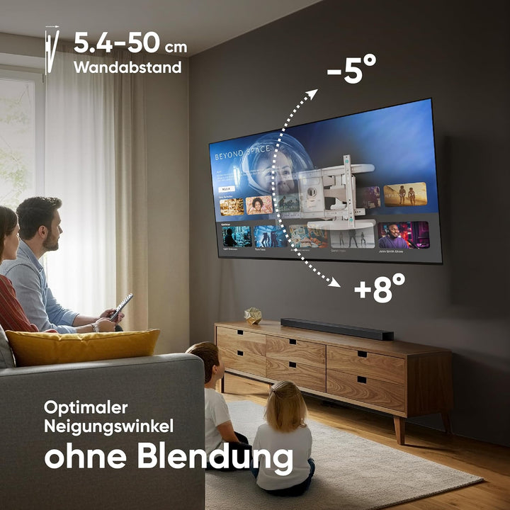 ONKRON Universal Fernsehhalterung Wand für 40-75 Zoll TV bis zu 45,5 kg - Halterung Fernseher Aufhän