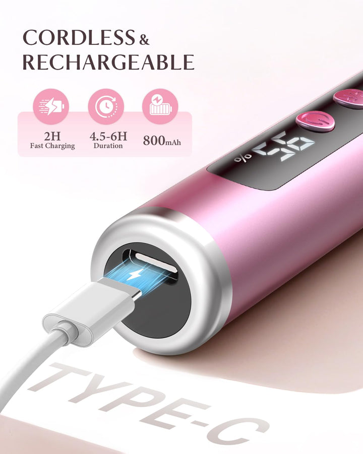 JOREST 13-in-1 Elektrische Nagelfräse Kabellos, 35.000 U/Min, 6-Stufen - Maniküre Set für Gelnägel &amp;