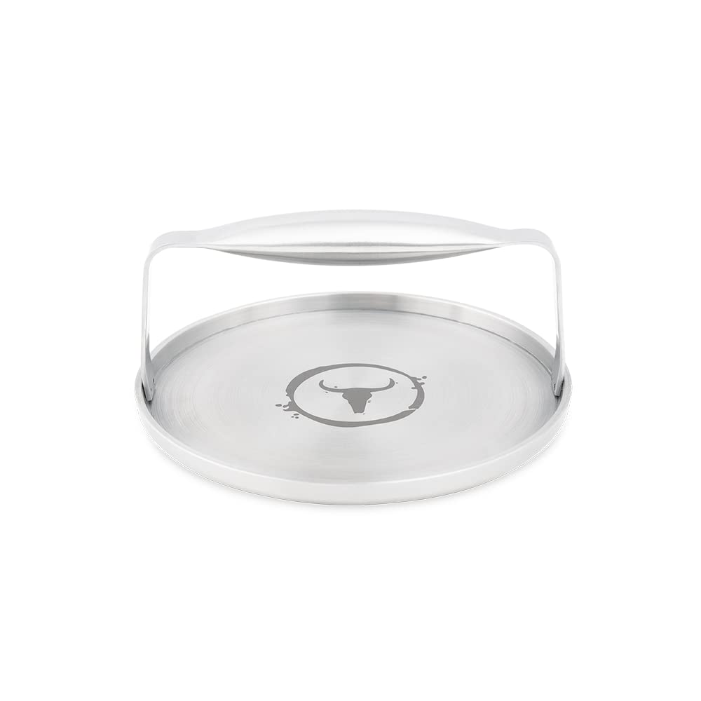 Moesta BBQ 19505 – Burgerpresse Simple – Burgersmasher aus Edelstahl – 18 cm Durchmesser Patty-Maker