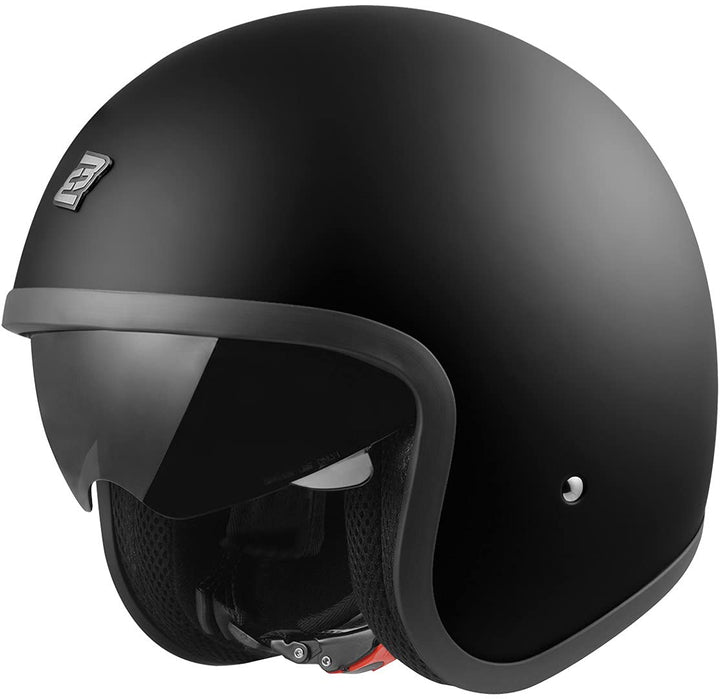 Bogotto V537 Solid Jethelm Schwarz XS 54, Schwarz XS 54