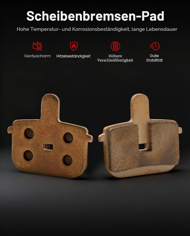 2 Paar geräuscharme Bremsbeläge, 4 mm, kompatibel mit Segway Ninebot Max G3 KickScooter, Scheibenbre