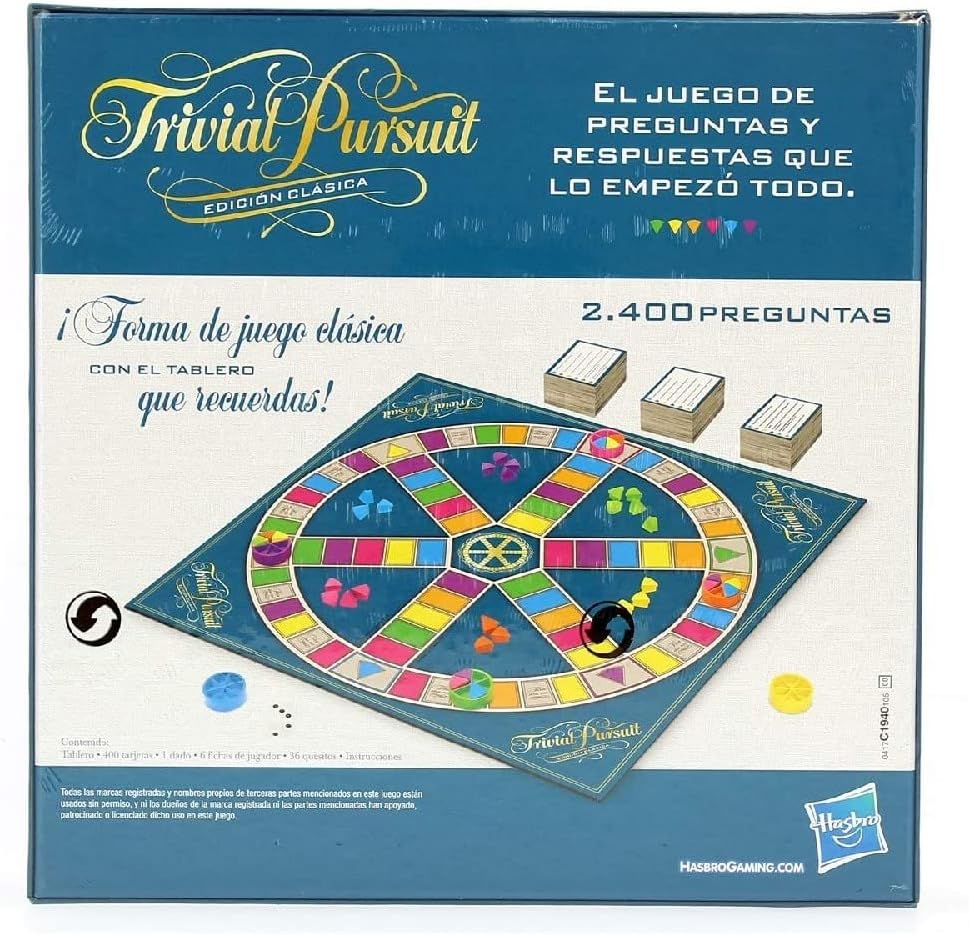 Hasbro Gaming C1940105 – Trivial Pursuit, klassische Edition (spanische Version) Spanien Multi, Span