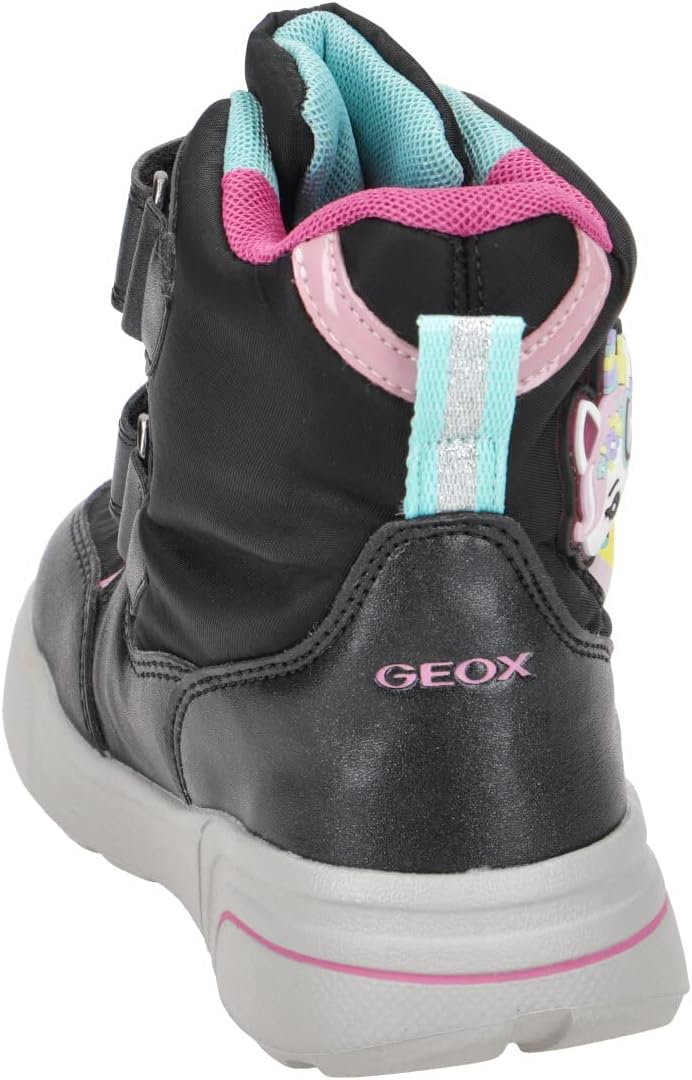 Geox Mädchen J Sveggen Girl B ABX Stiefeletten 27 EU Black Multicolor, 27 EU Black Multicolor