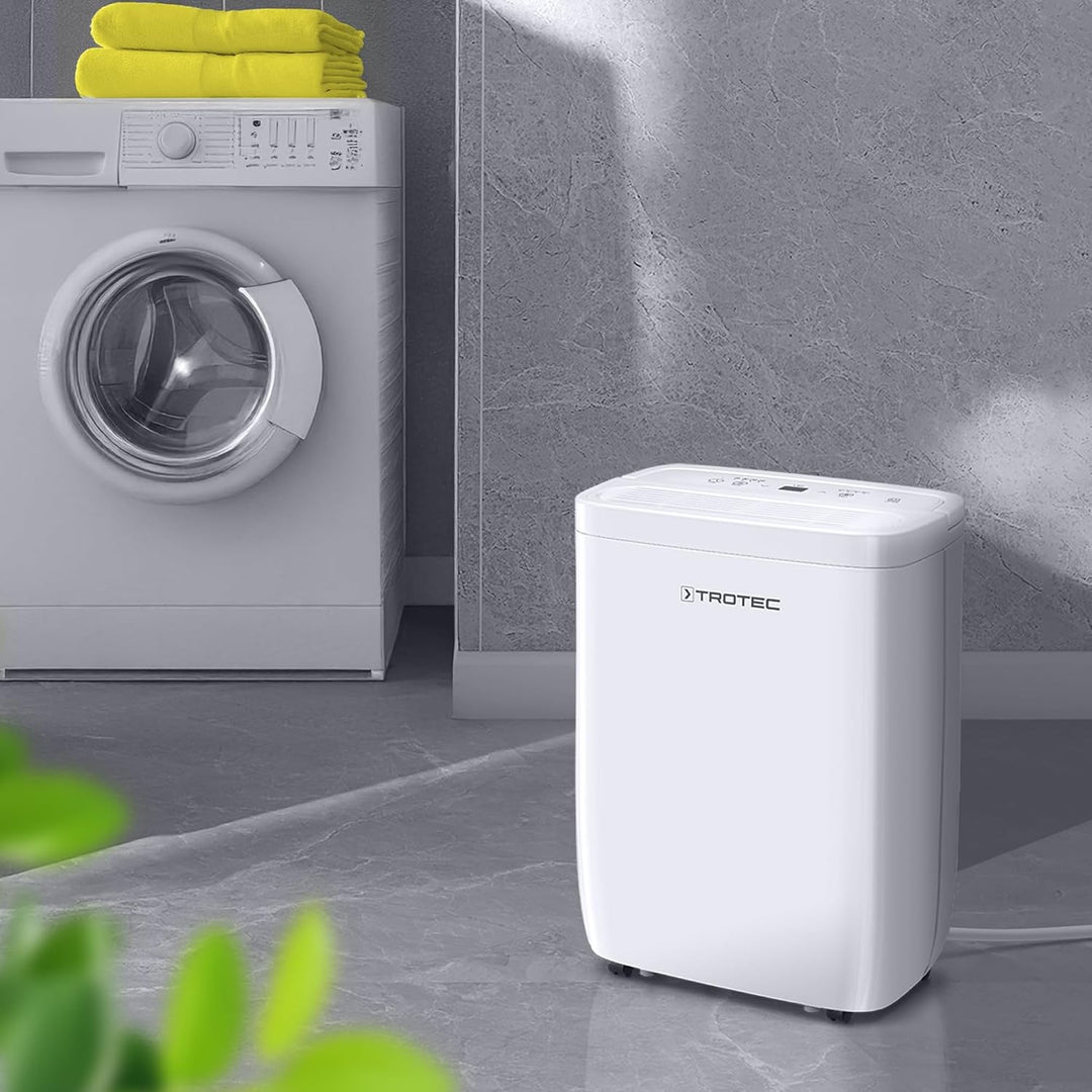 TROTEC Raumentfeuchter elektrisch TTK 27 E – Leistung 12 L/Tag – Fläche 15 m² / 37 m³ – Entfeuchtung