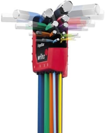 Wiha Stiftschlüssel Set im ErgoStar Halter Sechskant-Kugelkopf MagicRing 9-tlg. farbig leuchtend (41