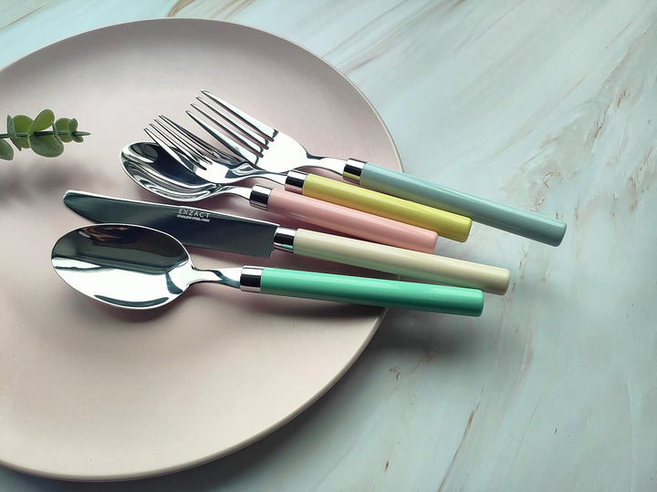 Exzact Besteck-Set, 20-teilig, Edelstahl, Pülmaschinenfest, Bunt gemischt 20pcs Gemischt:, 20pcs Gem
