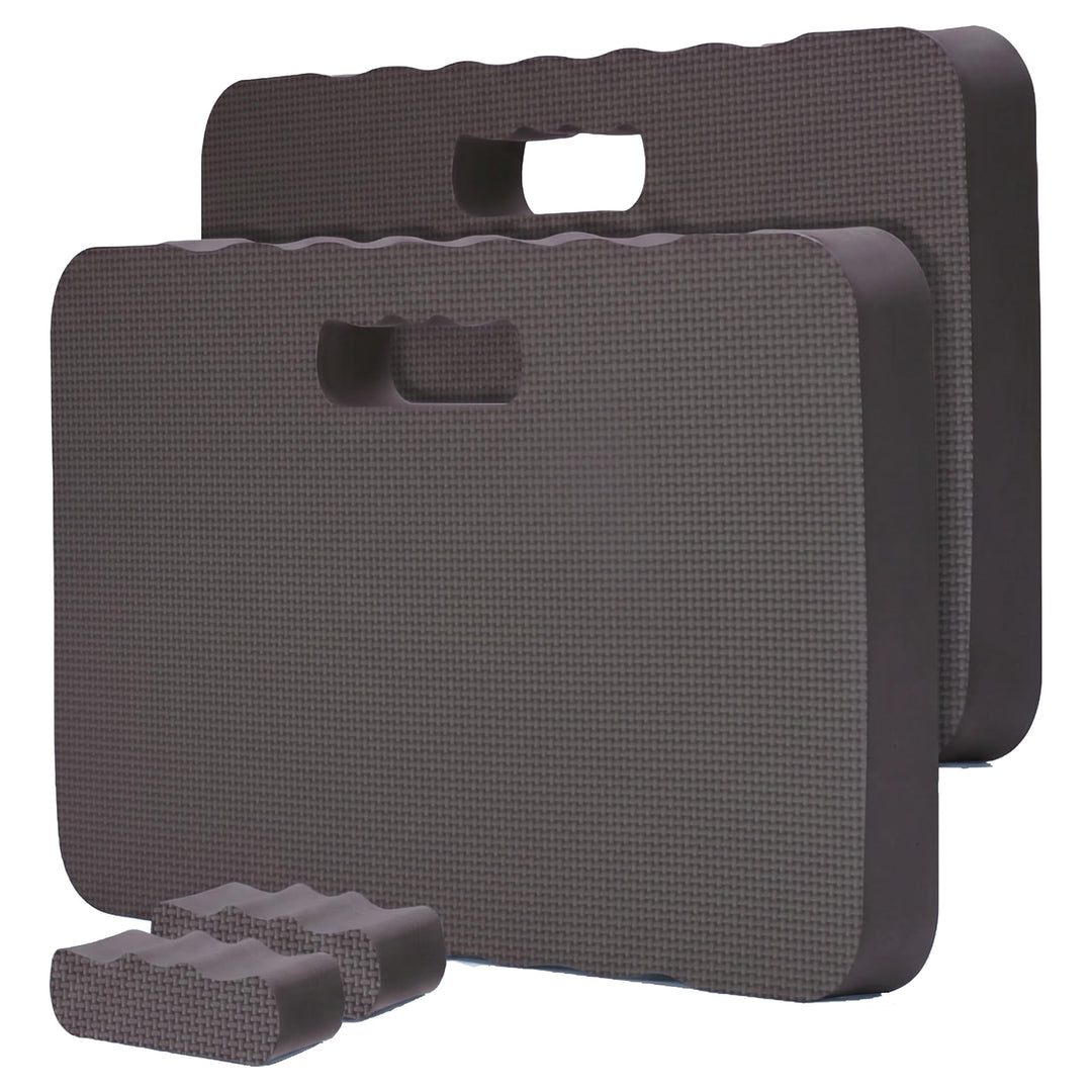 Relaxdays Kniekissen, 2er Set, Garten, Werkstatt, Yoga, Schaumstoff, Tragegriffe, HBT 4 x 46 x 28 cm