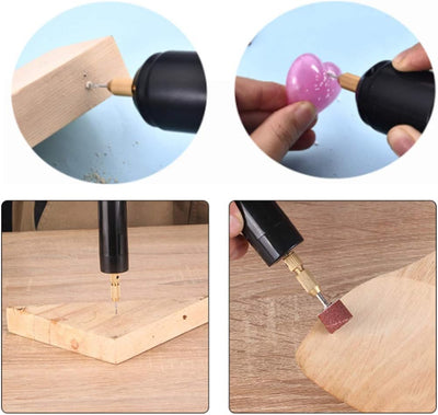 Lobounny Mini Elektrische Bohrmaschine Handheld Bohrer Kit Epoxy Harz Schmuck Herstellung Holz Handw