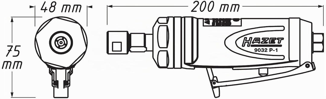 Hazet Stabschleifer, gerade, 9032P-1