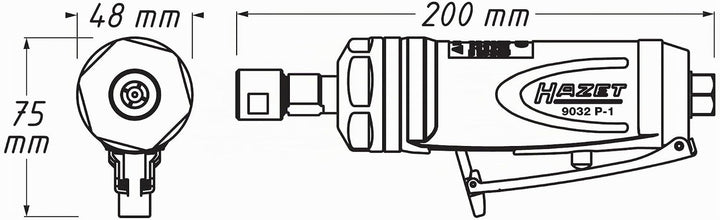 Hazet Stabschleifer, gerade, 9032P-1