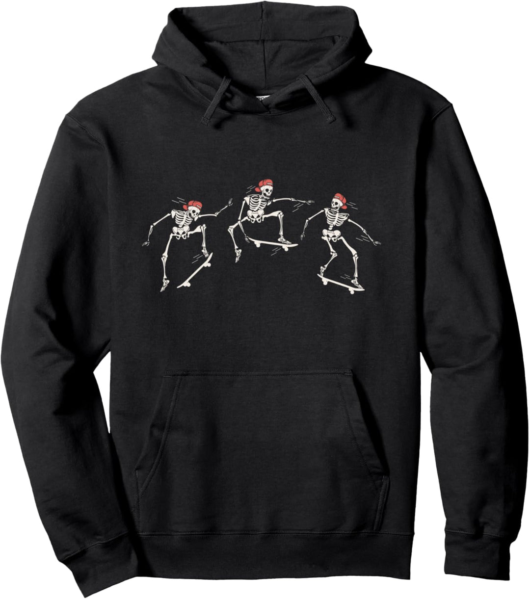 Skateboarding Skelette Reiten Skate Skater Halloween lustig Pullover Hoodie