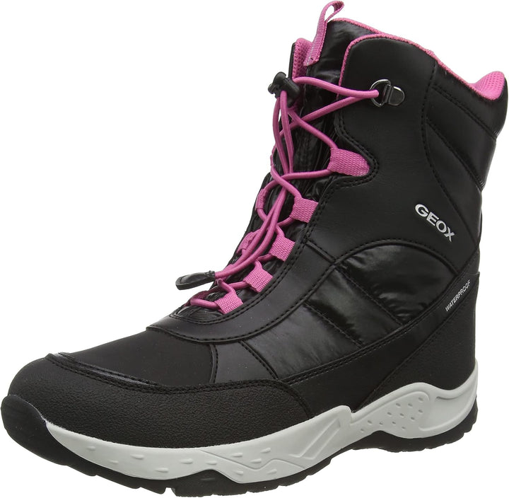 Geox Mädchen J Sentiero Girl B Wp Stiefeletten 24 EU Black Fuchsia, 24 EU Black Fuchsia