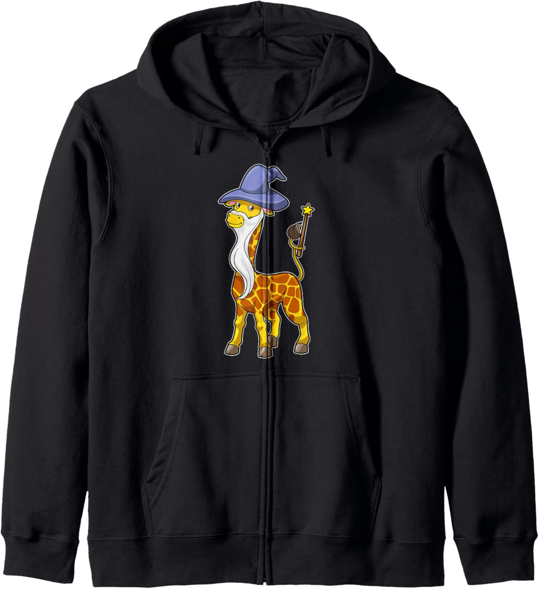 Giraffe Zauberer Zauberstab Hut Kapuzenjacke