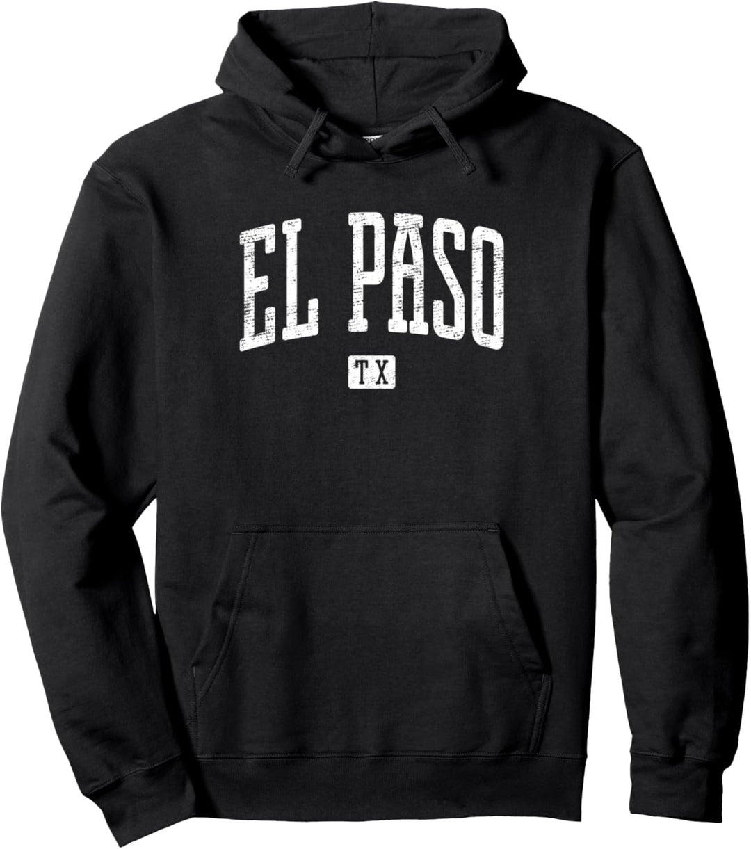 El Paso TX Vintage City Pullover Hoodie